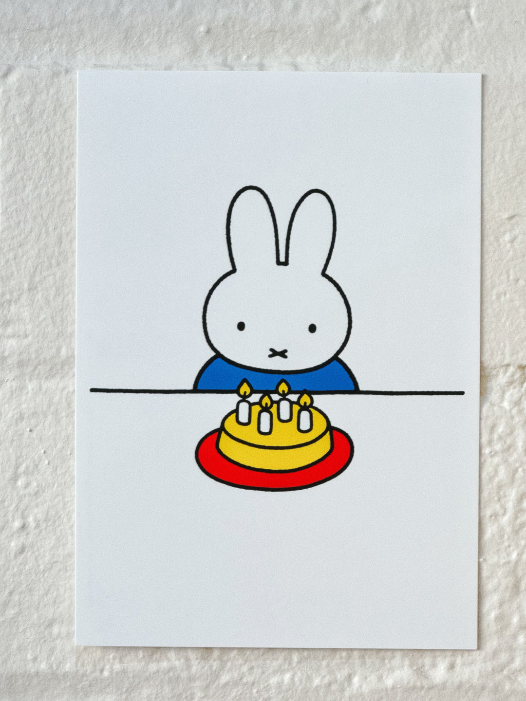 Miffy Postcard - cake with Miffy and standing candles / birthday