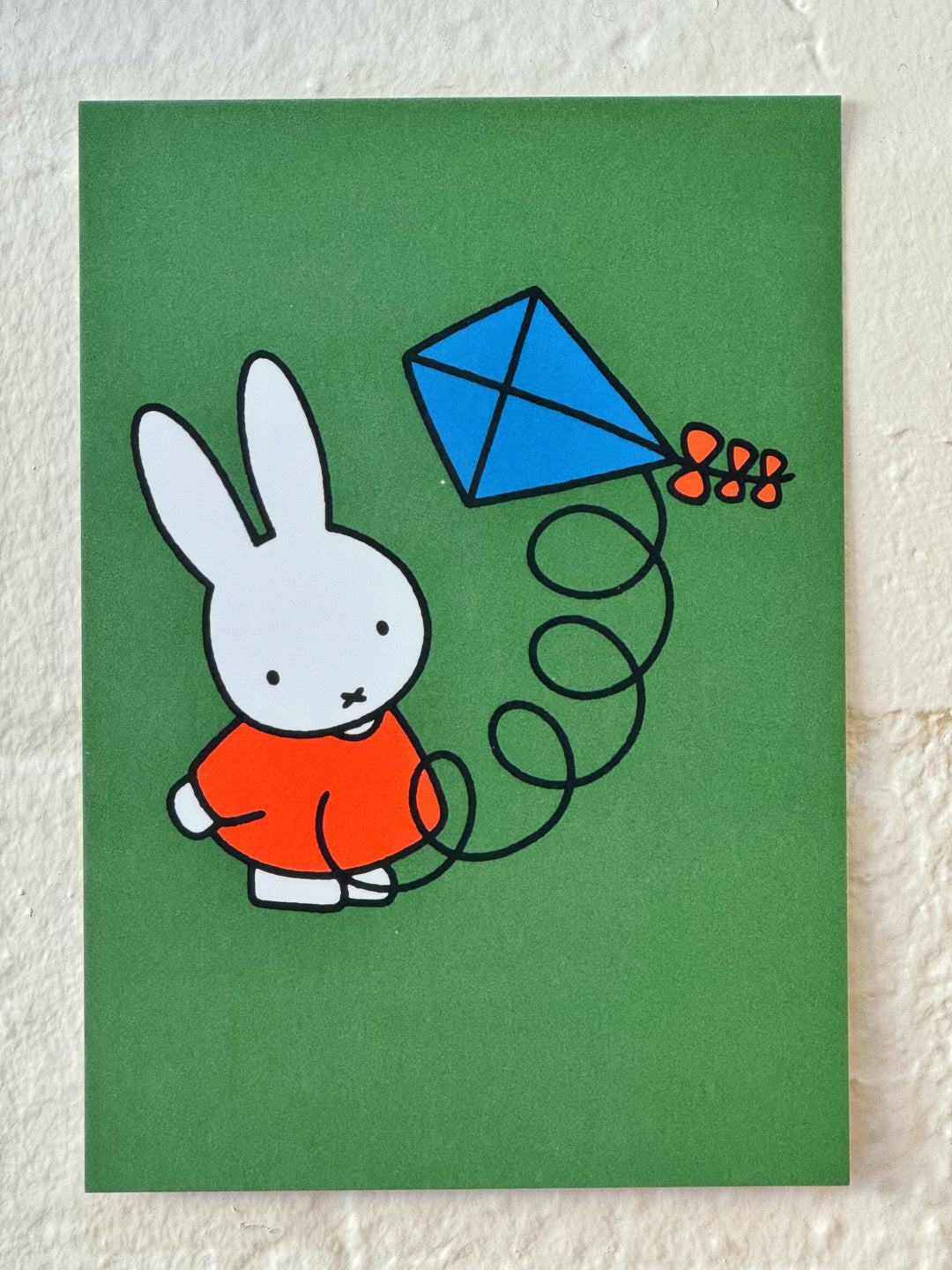 Miffy Postcard - Miffy and a kite