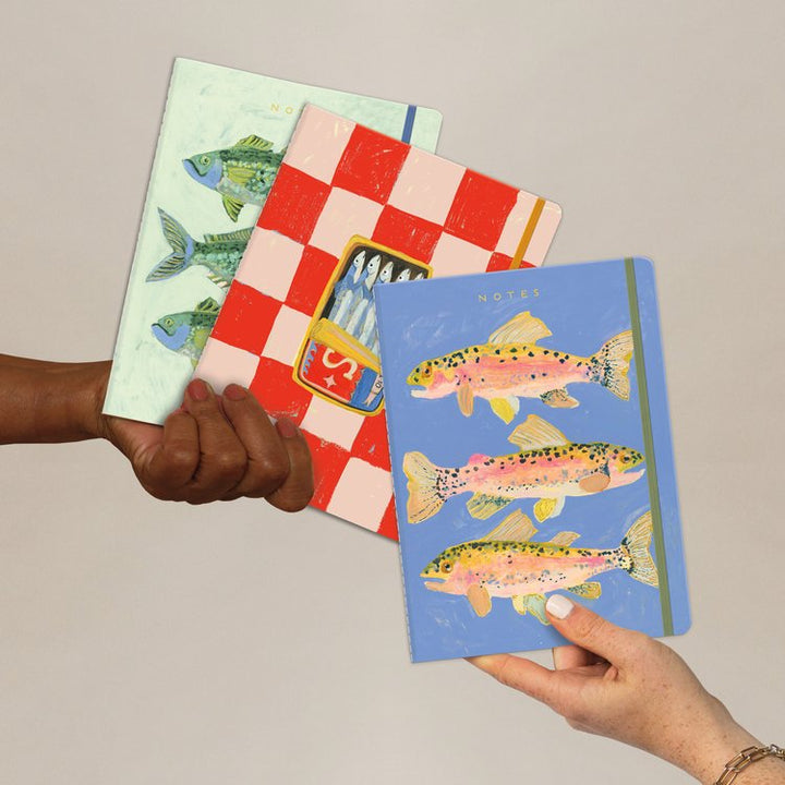 Three Fish | Sewn Trio Notebook Set