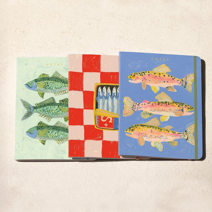Three Fish | Sewn Trio Notebook Set