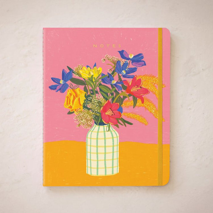 White Vase Floral | Sewn Trio Notebook Set
