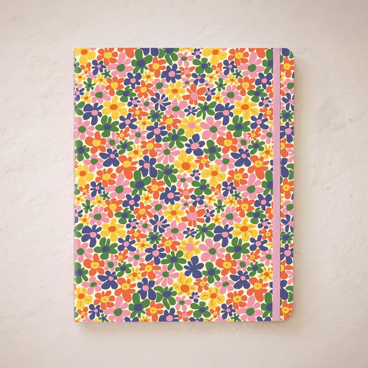 White Vase Floral | Sewn Trio Notebook Set