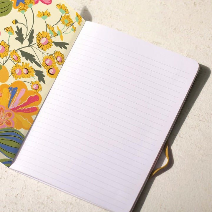 White Vase Floral | Sewn Trio Notebook Set