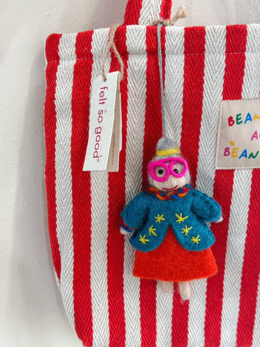Handmade Felt Groovy Grannies Hanging Decoration