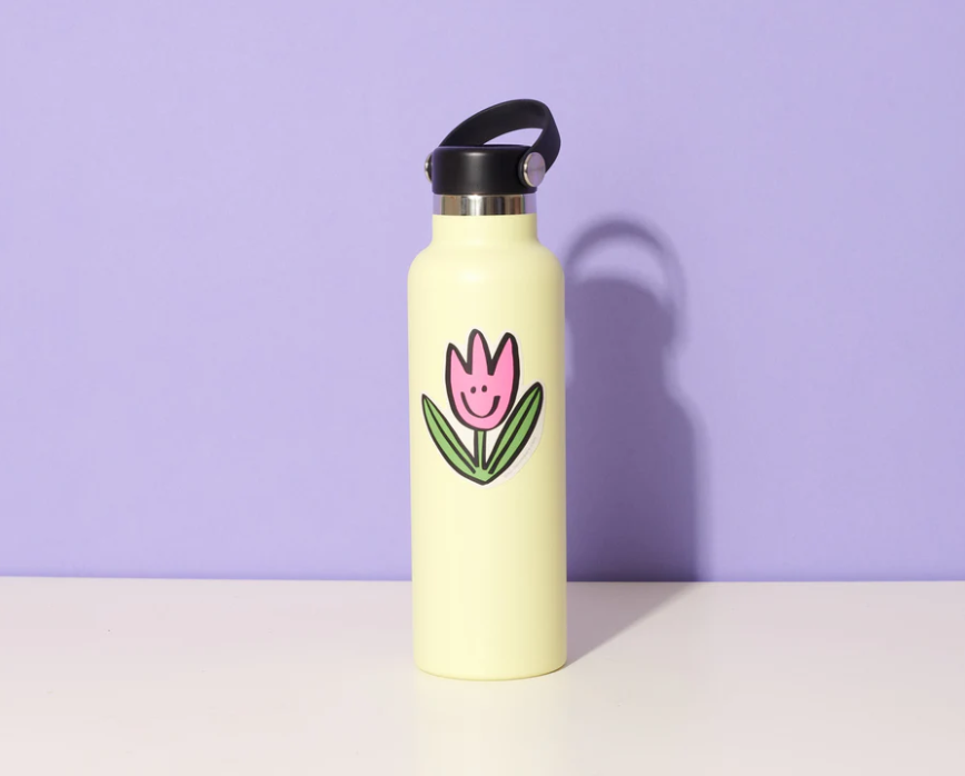 And Here We Are-Happy Tulip Sticker