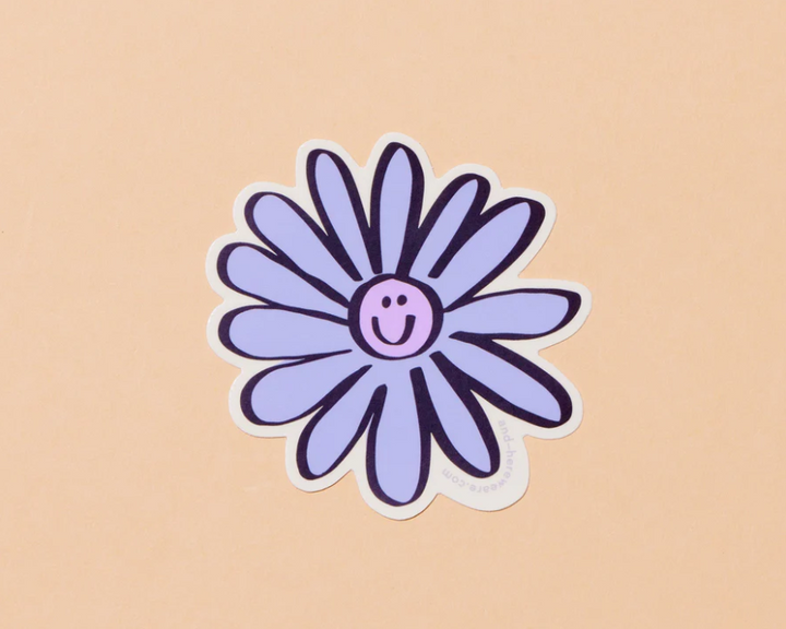 And Here We Are-Happy Aster Sticker