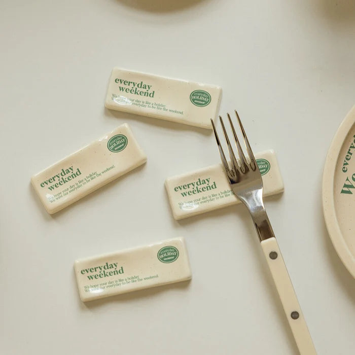 Weekend 4 - Holiday Cutlery Rest（Butter Green)